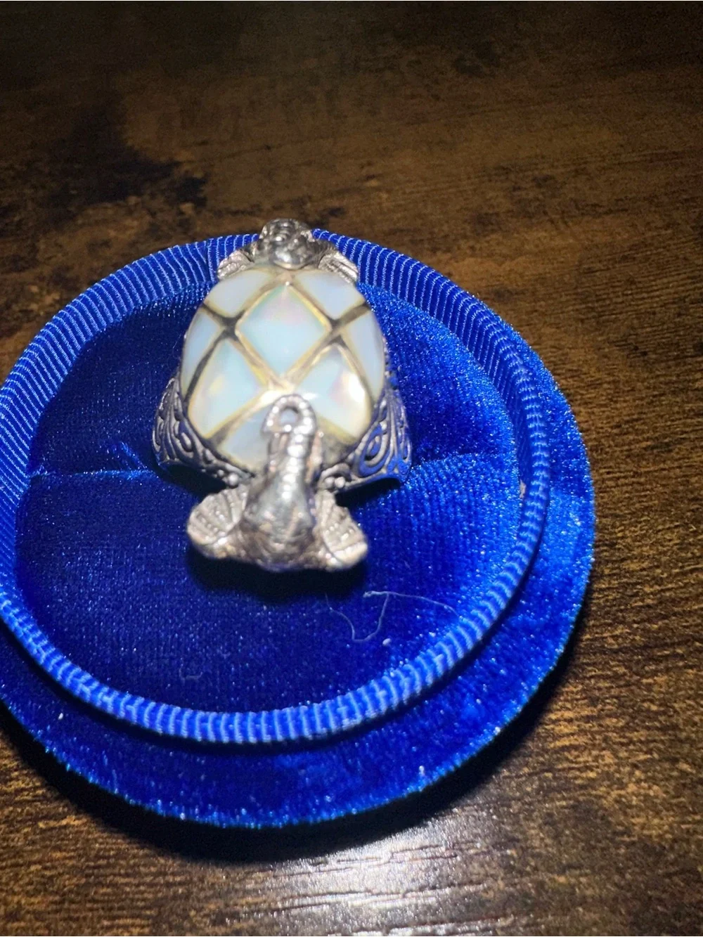 Artisan Collection of Bali Silver Pearl Elephant Ring sz 9